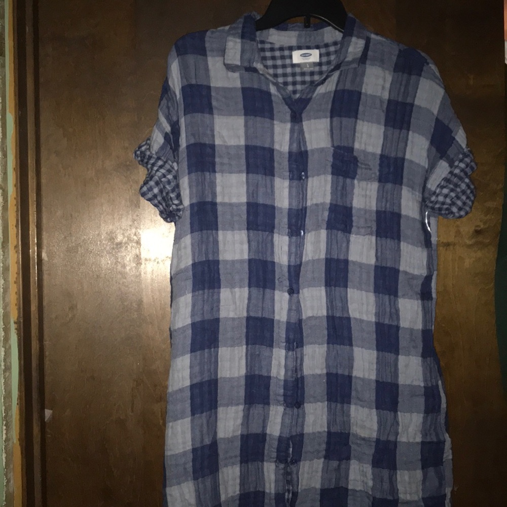 Old Navy plaid high low dress